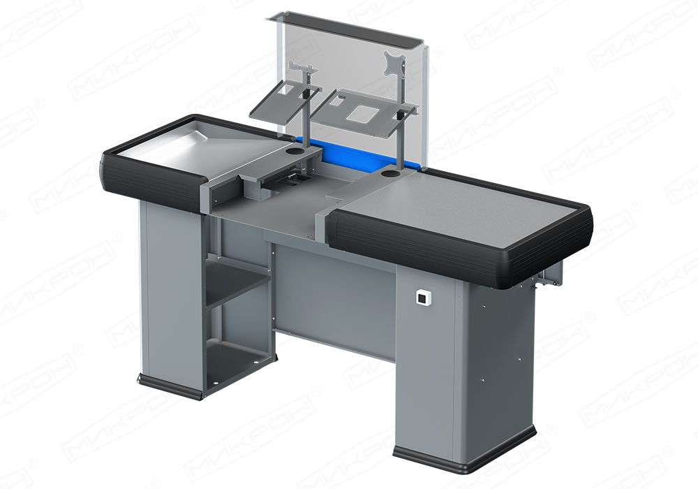 Checkout counter without conveyor